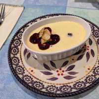 Blueberry Custard with Honey-Lavender Almonds
