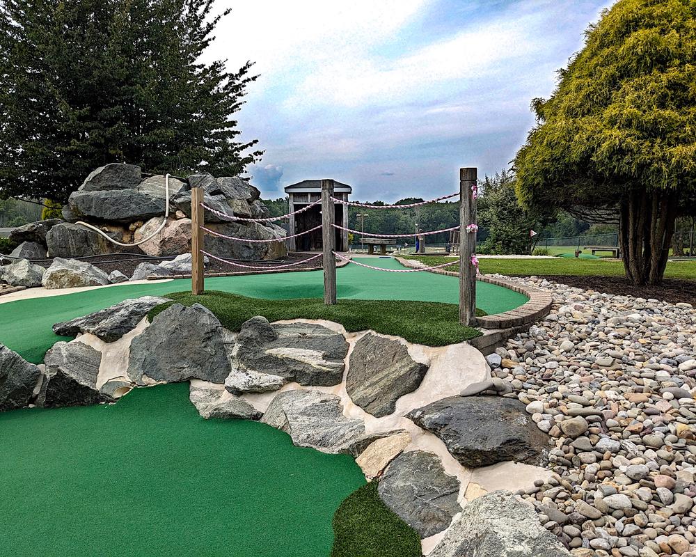 The Golf Zone has mini golf, go karts, a driving range, and more.