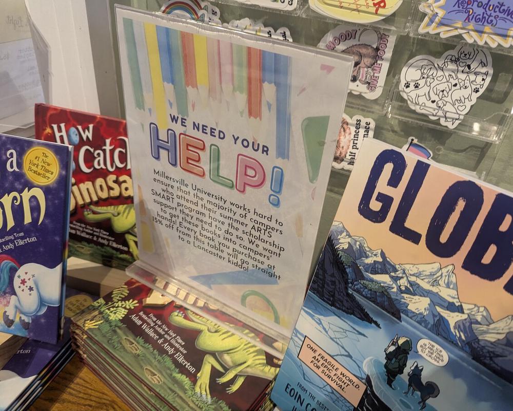 The shop is connected to the local community hosting and advertising events.